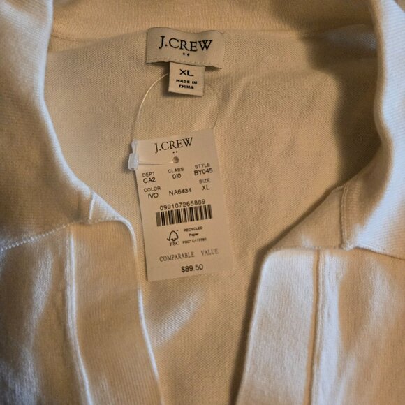 J. CREW Cotton Long sleeve Polo top - Picture 4 of 4